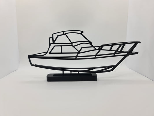 Boat Line Art - Bertram 25 Inspired