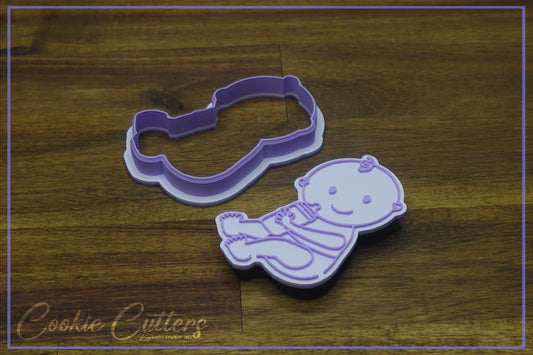 Baby Holding Bottle Cookie Cutter/Stamp Embosser #BN3